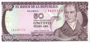 50 Pesos Oro 1.1.1985